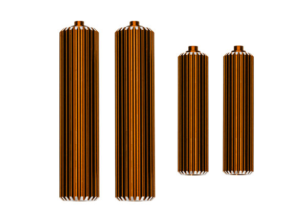 10966-ORNG Reservoirs, shocks (6061-T6 aluminum, orange-anodized) (front (2), rear (2)) [สำหรับ 1/5 FUNCO]