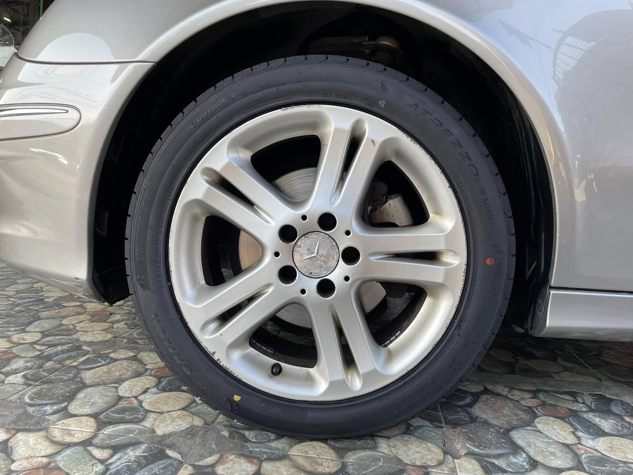 #BENZ_E230 🚘❤️💫 เปลี่ยนยาง 🛞🐘#SAILUN #SVA1 245/45R17