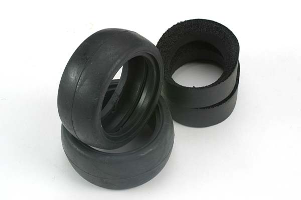 4370 Tires, slick (f/r) (2) (with foam inserts)