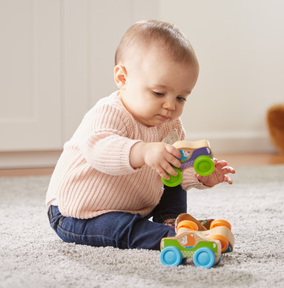 30129 First Play Wooden Animal Stacking Cars