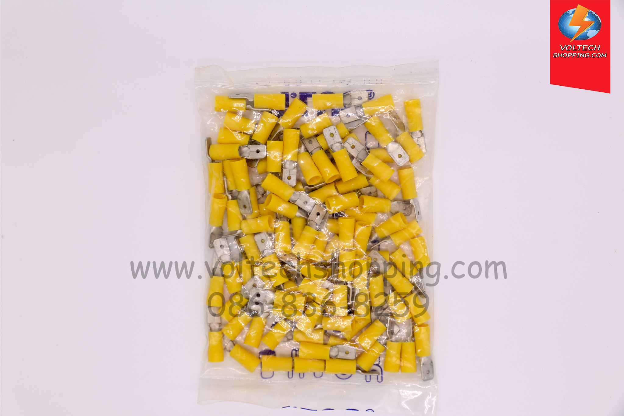 หัวเสียบตัวผู้ แบนหุ้ม V6 - 7B