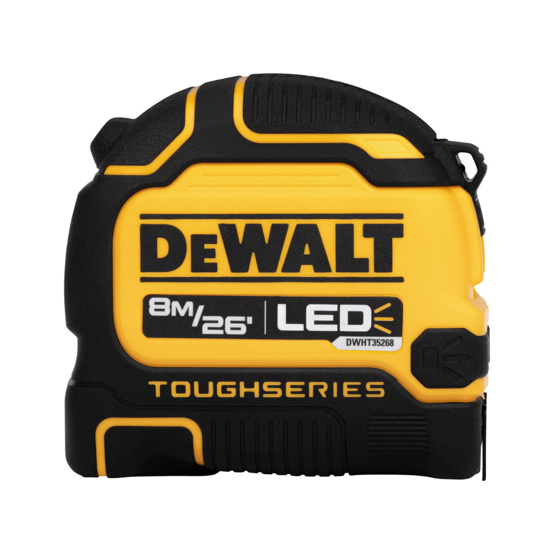 DEWALT ตลับเมตร รุ่นไฟ LED ขนาด 8 เมตร No.DWHT35268S-30