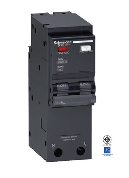 เมนเบรกเกอร์ 2P กันไฟเกิน/ดูด/รั่ว (RCBO)