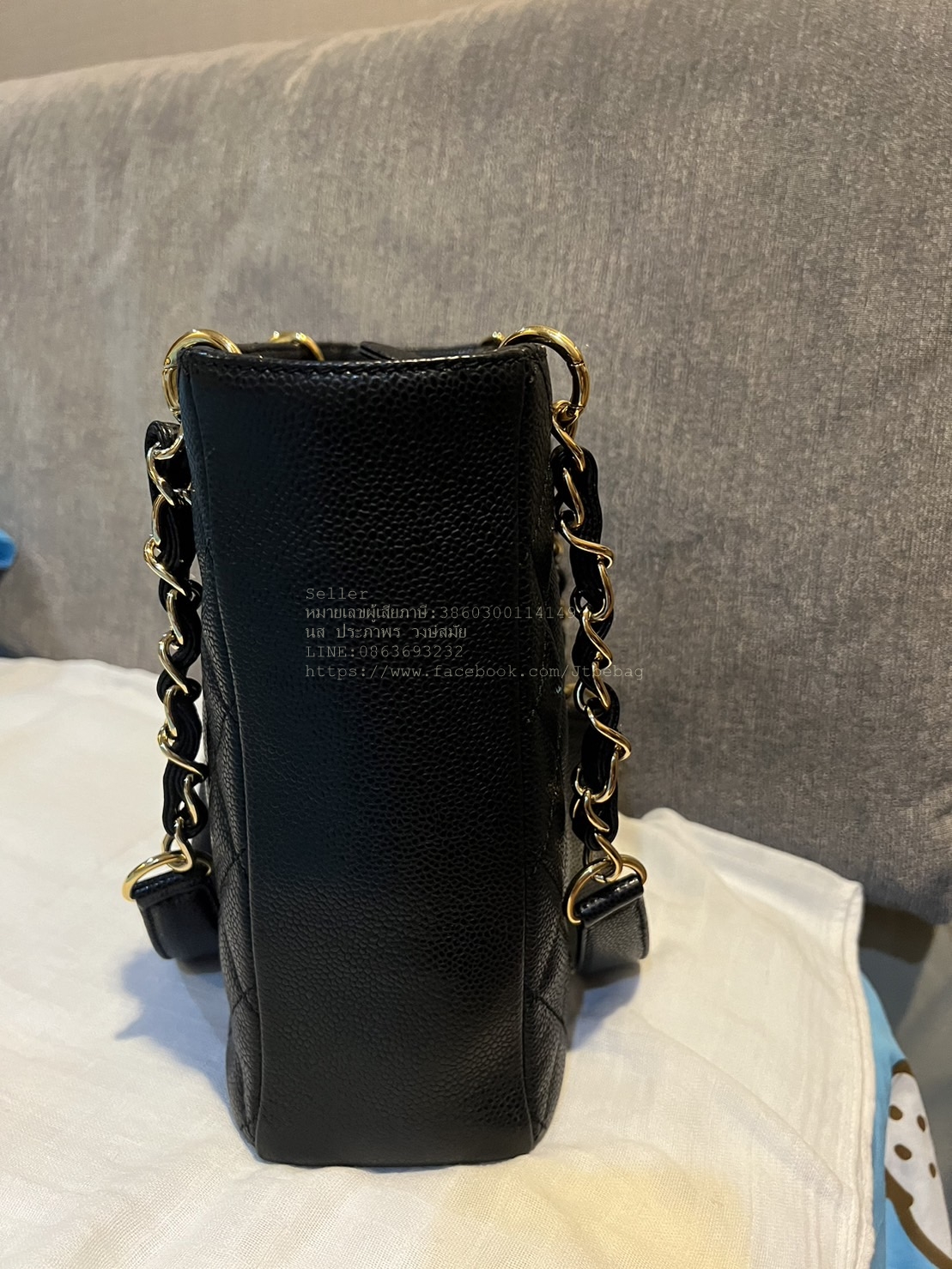 Chanel PST Tote Caviar black holo16