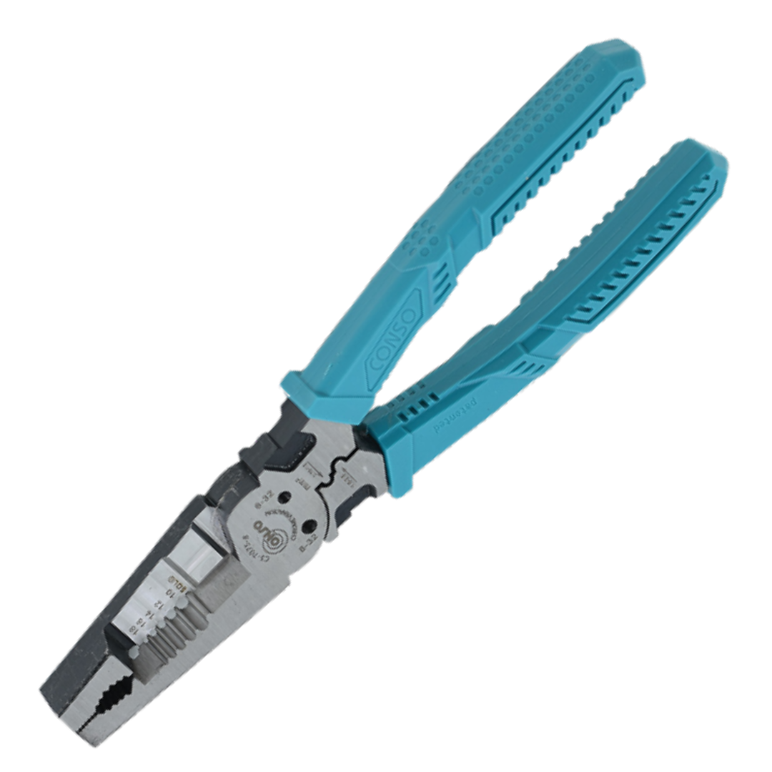 คีมปาก ช่างไฟฟ้า ปากตัด ย้ำสาย ขนาด 8" No.CS-7075-8 CONSO