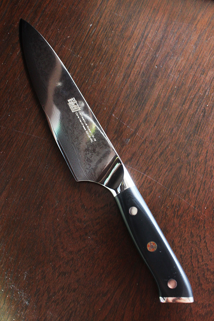 Damascus chef knife