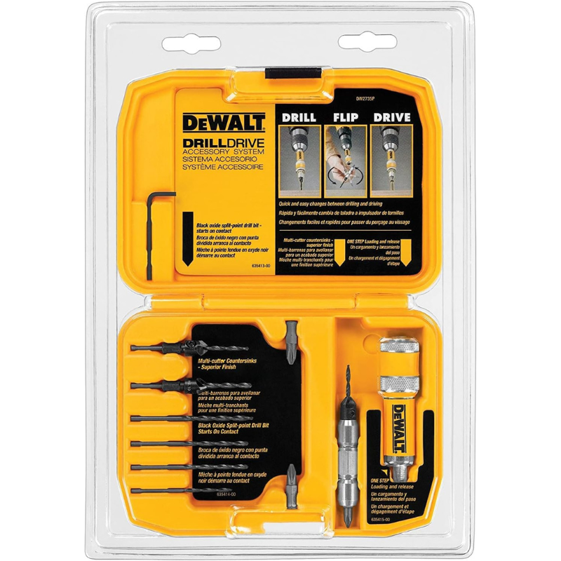 ชุดดอกไขควงและดอกสว่าน 12 ชิ้น รุ่น DW2735P DEWALT