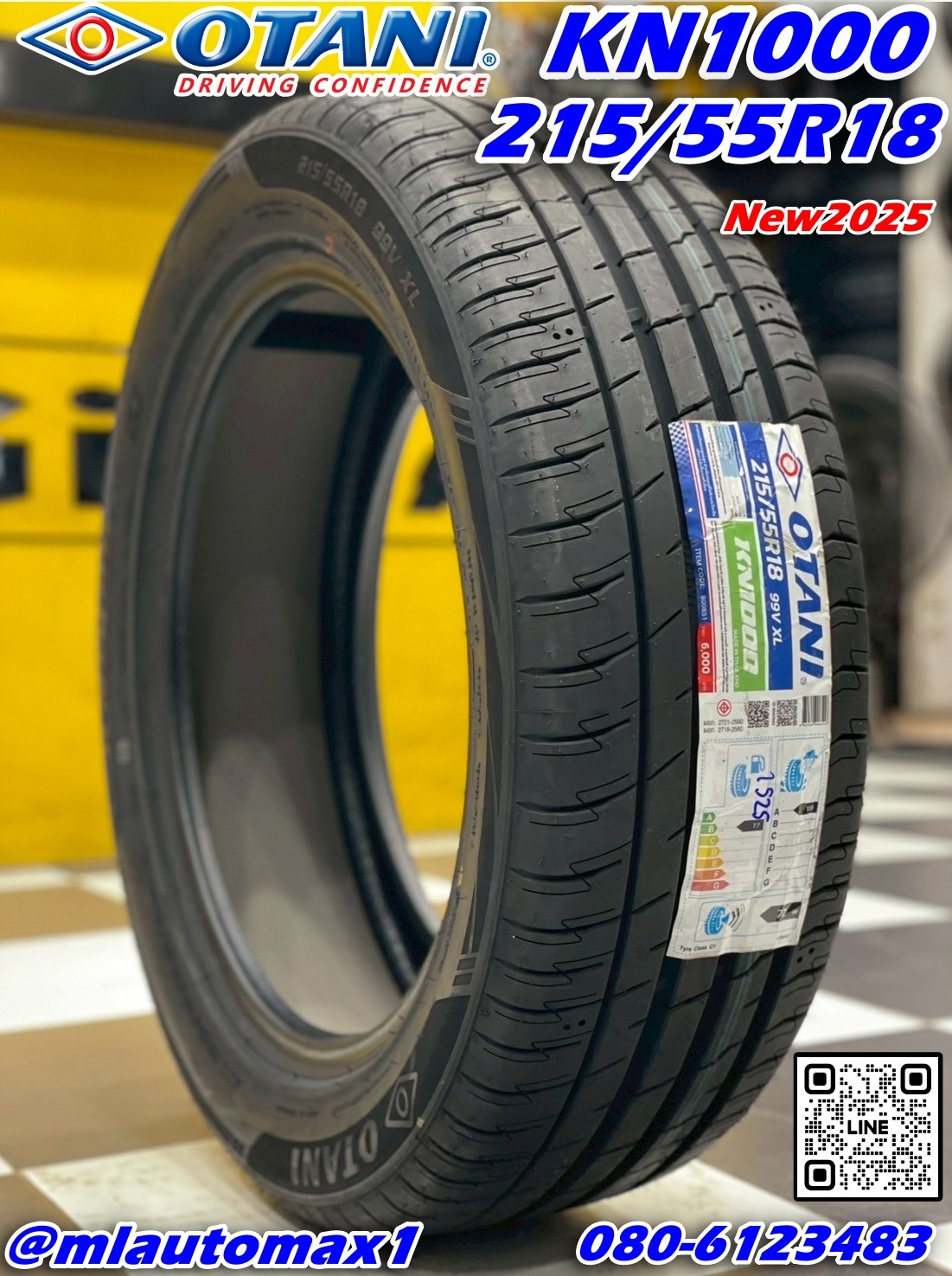ยาง OTANI KN1000 ขนาด 215/55R18 ยางใหม่ปี2025