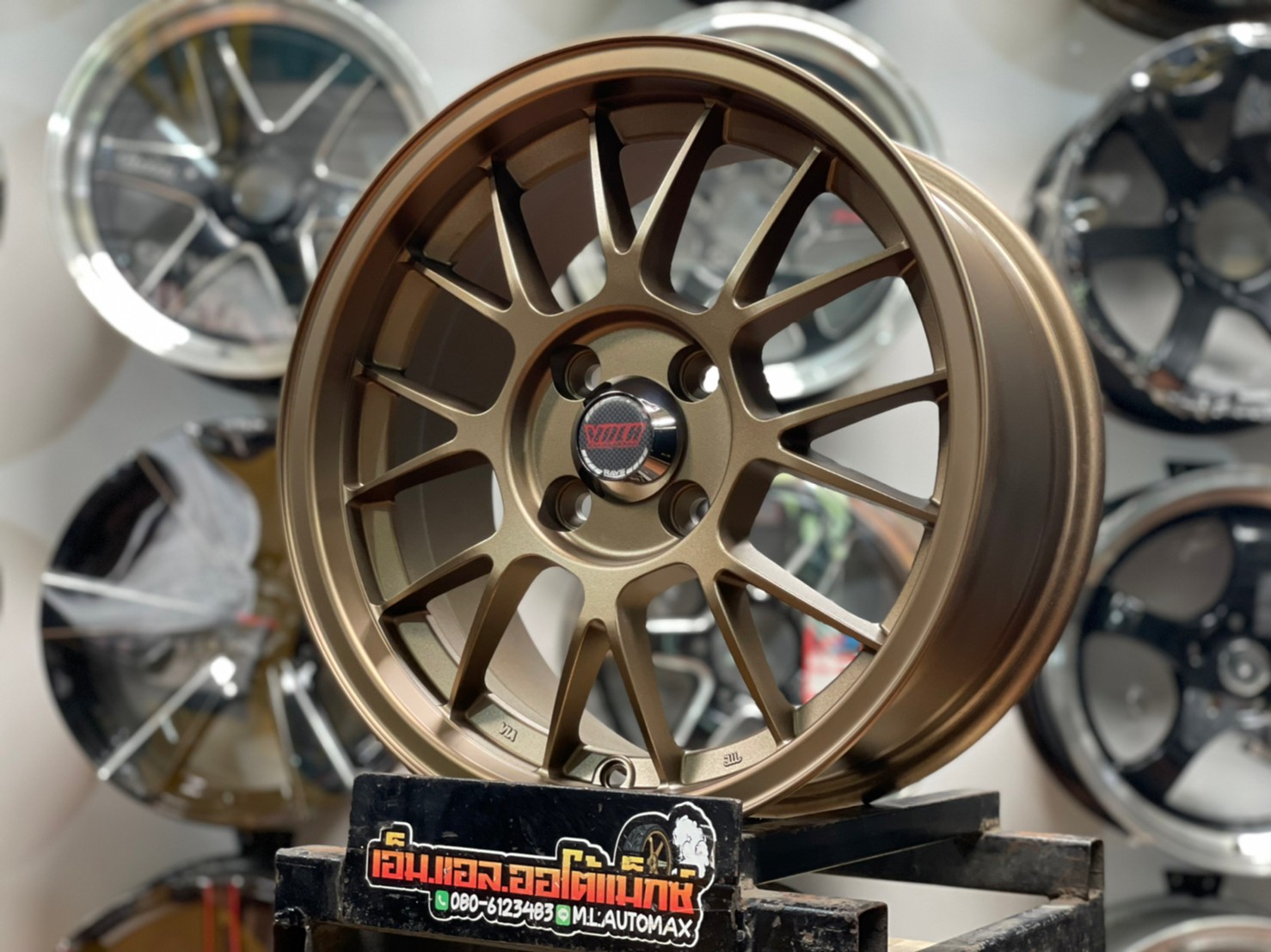 ล้อแม็กซ์ SSW ลายSE37 S359 ล้อแม็กซ์ขอบ15 กว้าง7 ออฟ35 4รู100 สีน้ำตาล งานStamford Sport Wheel
