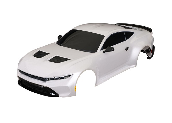 10511-WHT Body, Ford Mustang, complete (white) (painted, decals applied) (includes side mirrors, spoiler, grilles, vents, & clipless mounting)