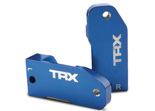 3632A Caster blocks, 30-degree, blue-anodized 6061-T6 aluminum (left & right)/ suspension screw pin (2)