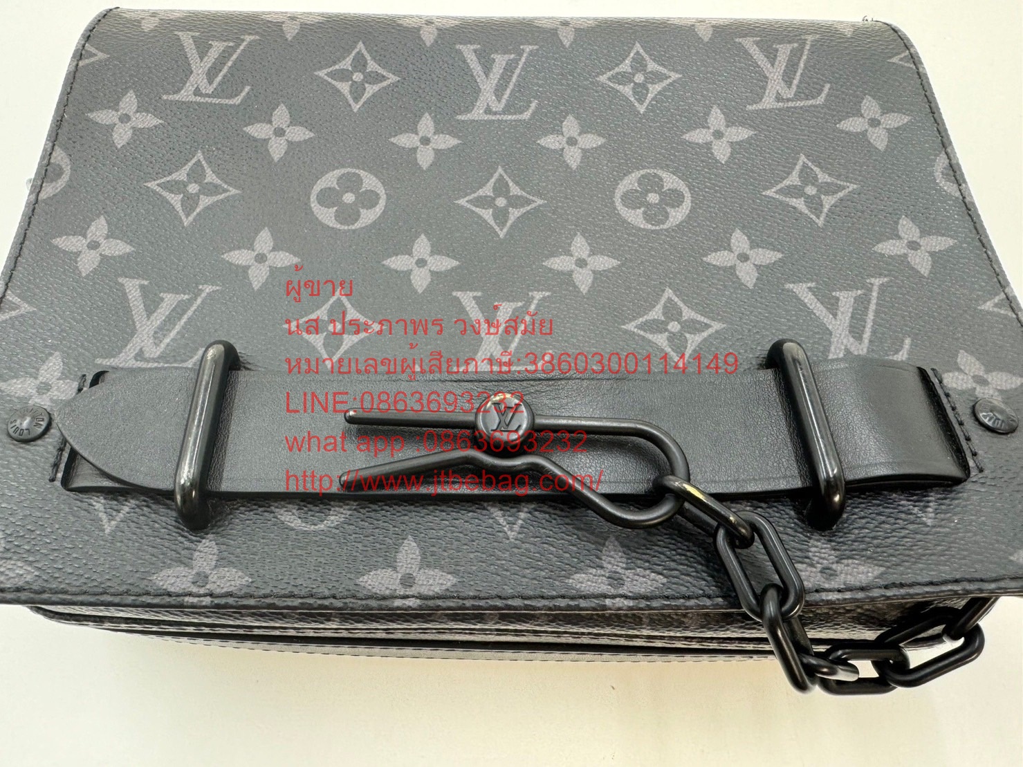 LV Steamer Monogram Elipse Messenger Bag Microchip มือสอง ของแท้
