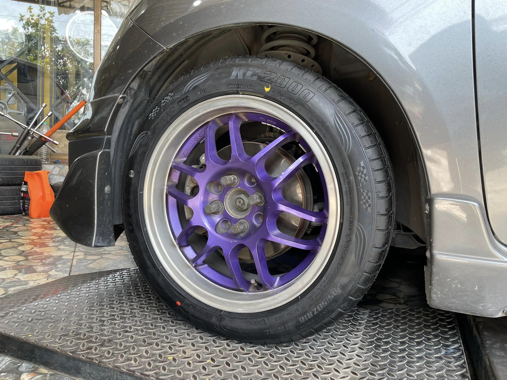 🚘 #HONDA_JAZZ🛠 เปลี่ยนยาง #OTANI #KC2000 205/50R16