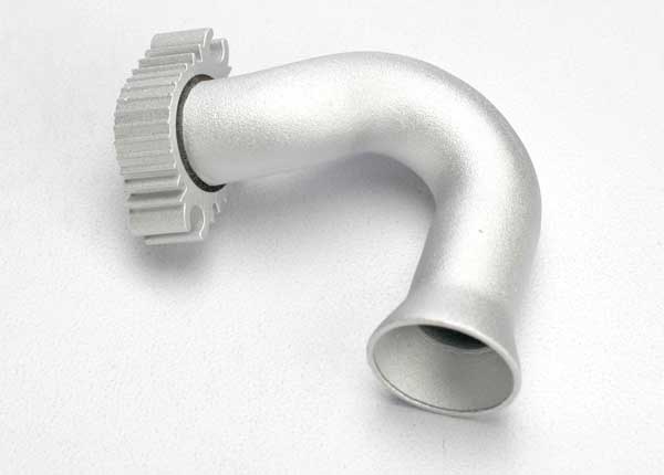5540 Header, exhaust (Jato) (tubular aluminum, clear anodized) (TRX 2.5, 2.5R, 3.3)