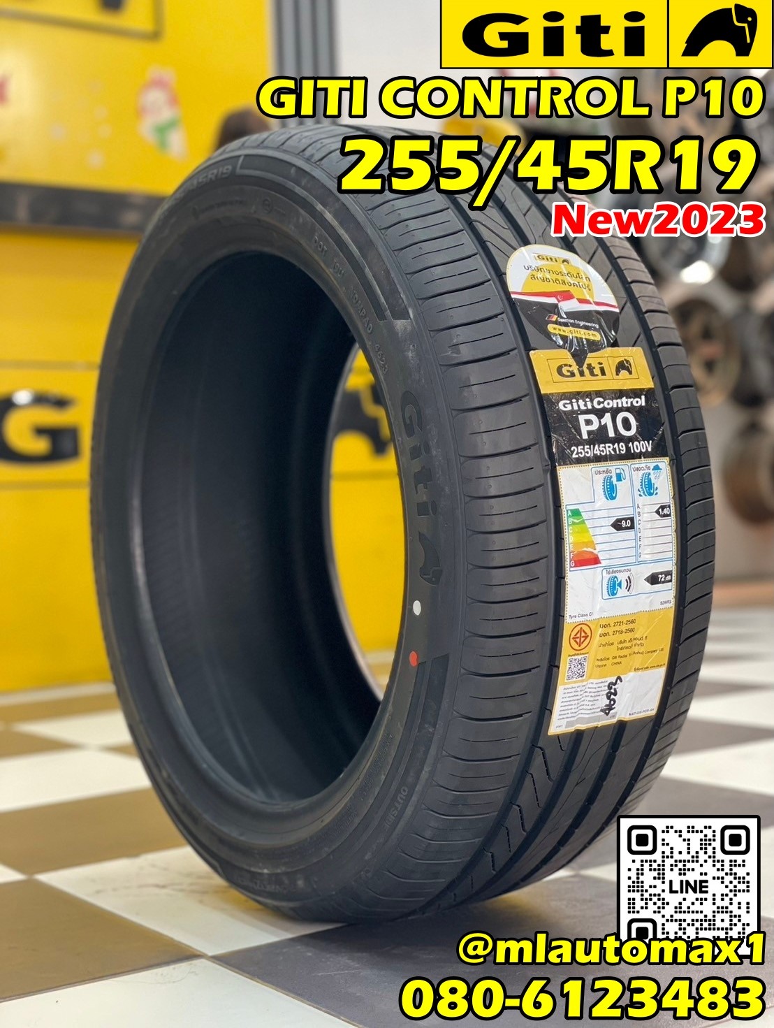 ยางใหม่ GITI Control P10 255/45R19 ยางใหม่ปี2023