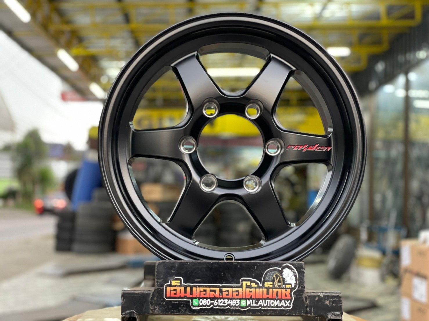ล้อแม็กซ์ใหม่ ขอบ15 6H139.7 RAIDEN RD5 BY LENSO 15x7.5 ET20 สีดำ สเปค สำหรับ รถกระบะ รถตู้