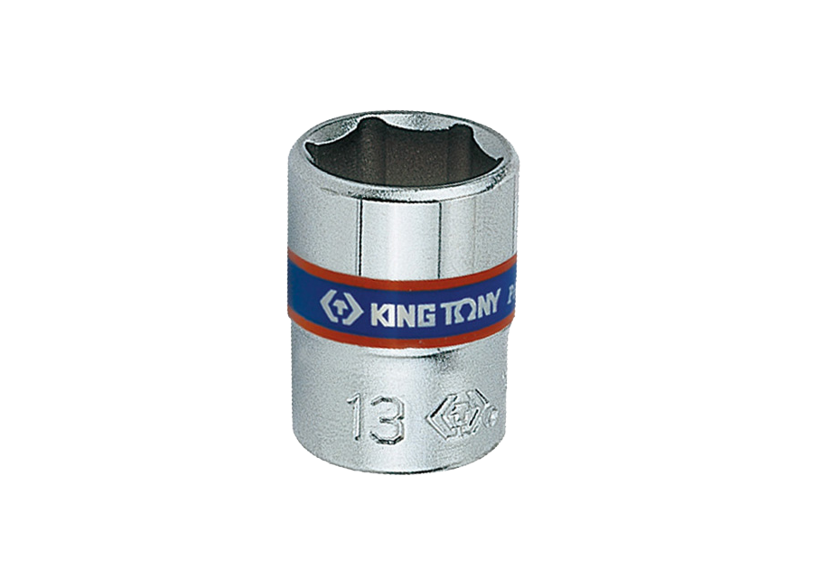 ลูกบ๊อก สั้น สีขาว ขนาด 1/4" 6 เหลี่ยม แบบมิล รุ่น 2335 KING TONY