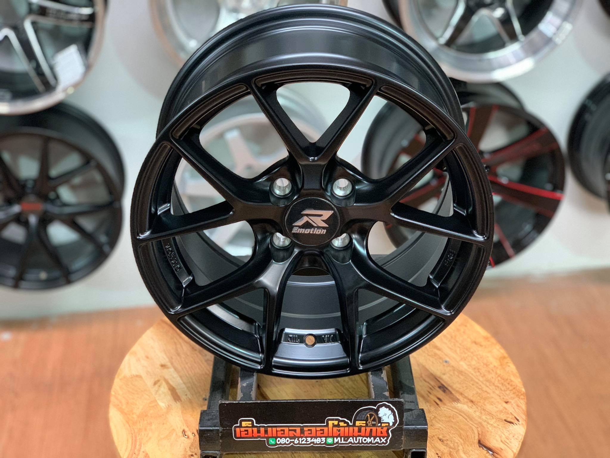 ล้อแม็กใหม่ขอบ15 EmotionR ลายFRE กว้าง7.5 ออฟ35 ขนาด4รู100 สำหรับรถเก๋ง