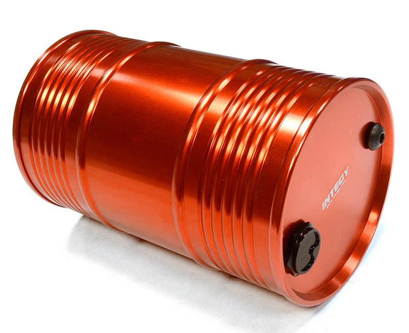 INT-C26128RED Realistic Billet Machined 1/10 Scale 55 Gallon Drum / Container / Barrel