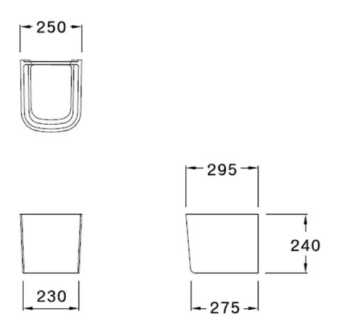 COTTO C4241 บริโอ สุขภัณฑ์ขาตั้งอ่างล้างหน้า สีขาว ขนาด 25 x 29.5 x 24 ซม.