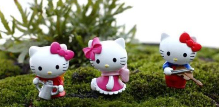 ตุีกตาจิ๋ว Kitty ชุด 6 ตัว (B)