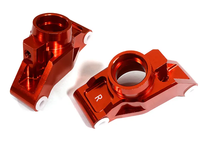 INT-C29373RED Billet Machined Rear Hub Carriers for Traxxas 1/10 Maxx Truck 4S