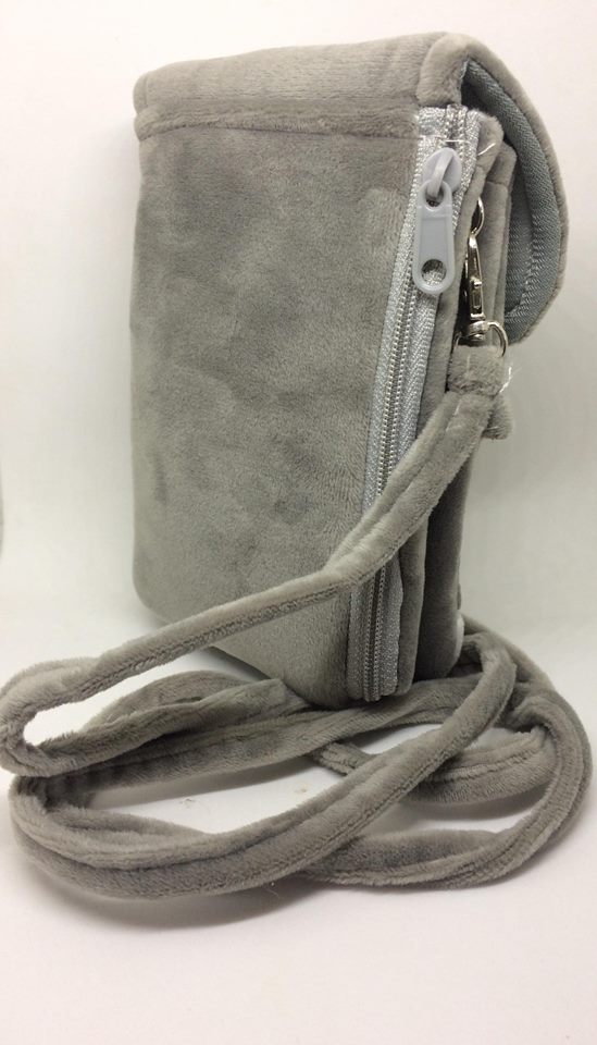 กระเป๋าคล้องคอแมวจี้มีซิปข้าง