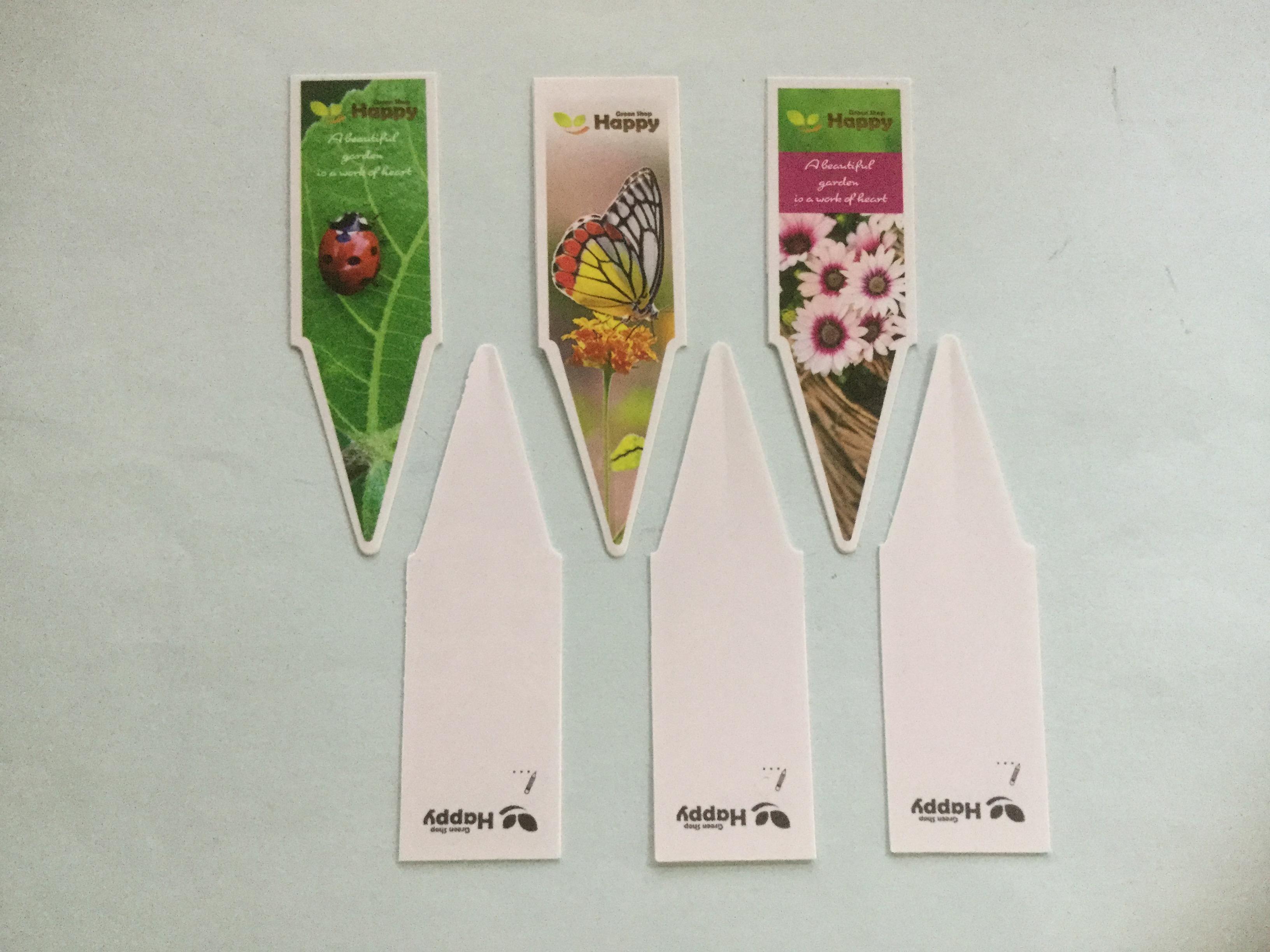 ป้ายชื่อพลาสติก Happy Green / ชุด 15 ชิ้น (UK)*
