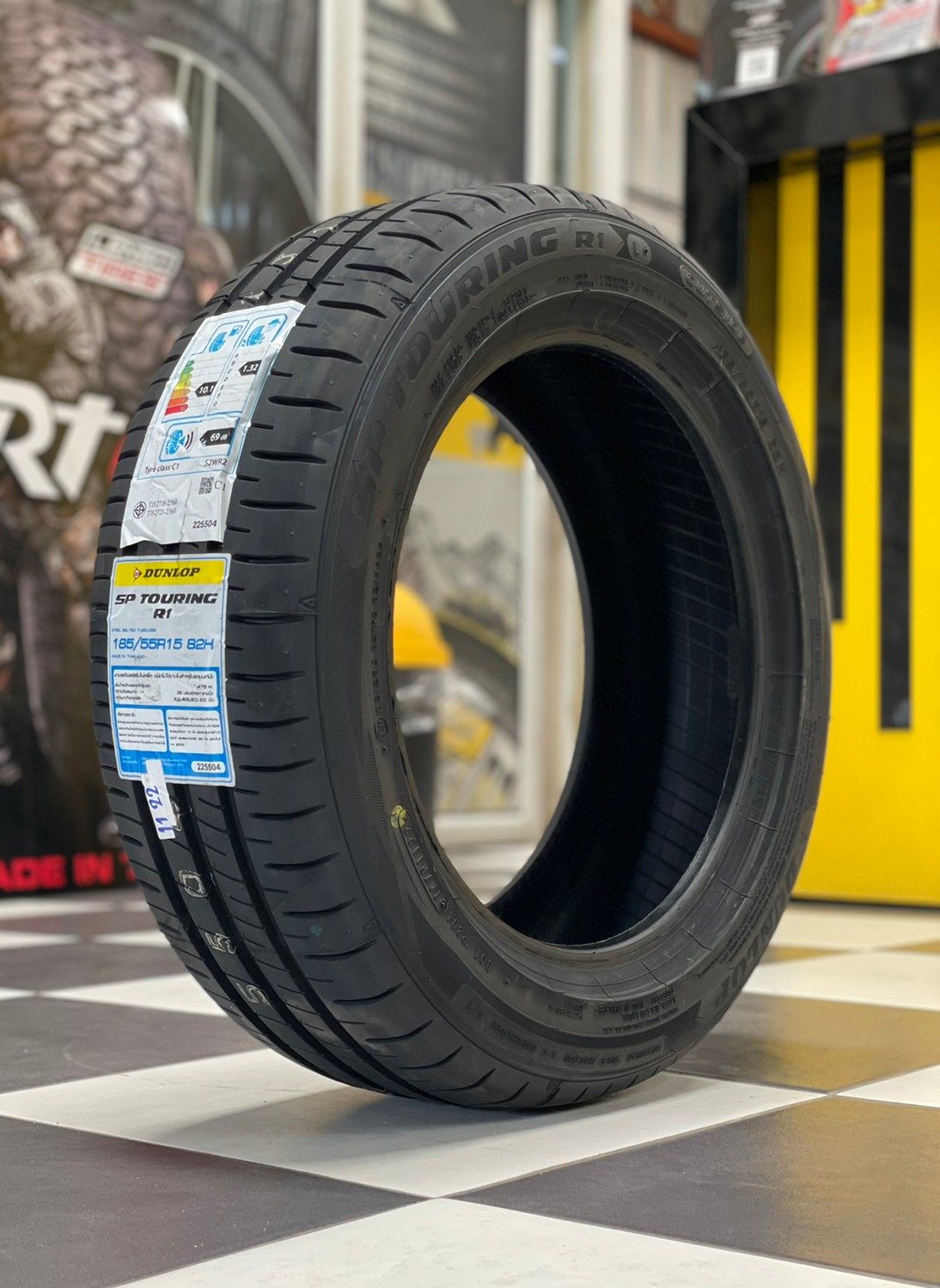 185/55R15 ยางใหม่ DUNLOP SP TOURING R1 ยางใหม่ปี2022