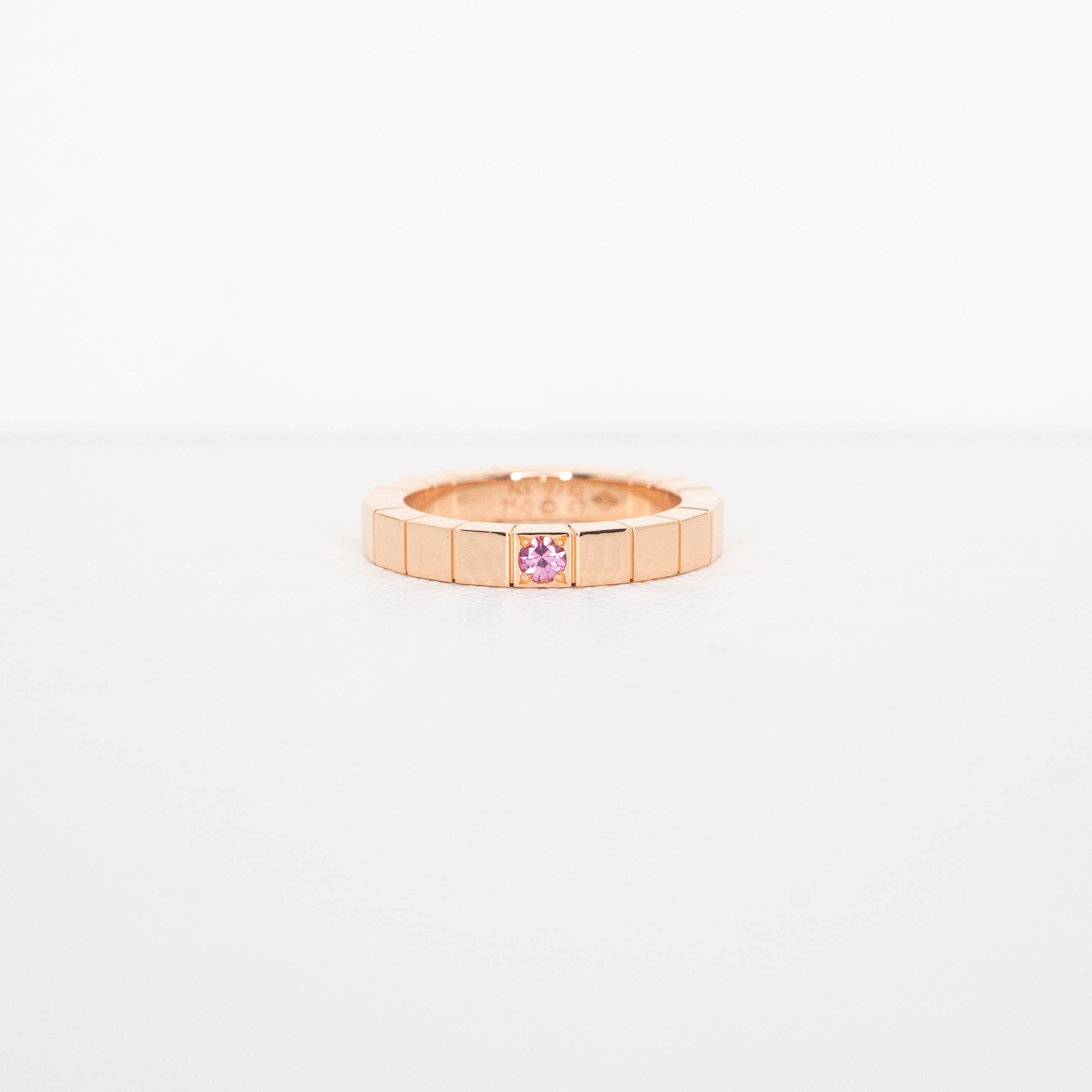 แหวน Cartier Lanieres 1Pink Sapphire ทองชมพู18K ไซส์ 47# (Used)