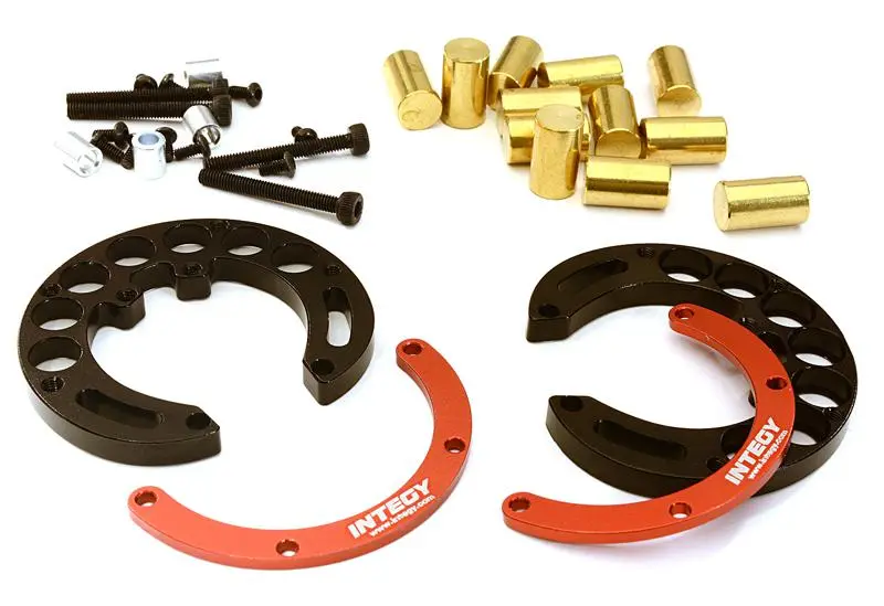 INT-C27939RED Portal Axle Counterweight Add-On (2) for Traxxas TRX-4 Scale & Trail Crawler