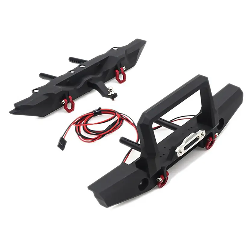 INT-C30280 Realistic Front & Rear Alloy Bumper w/ LED for Traxxas TRX-4 Off-Road Crawler