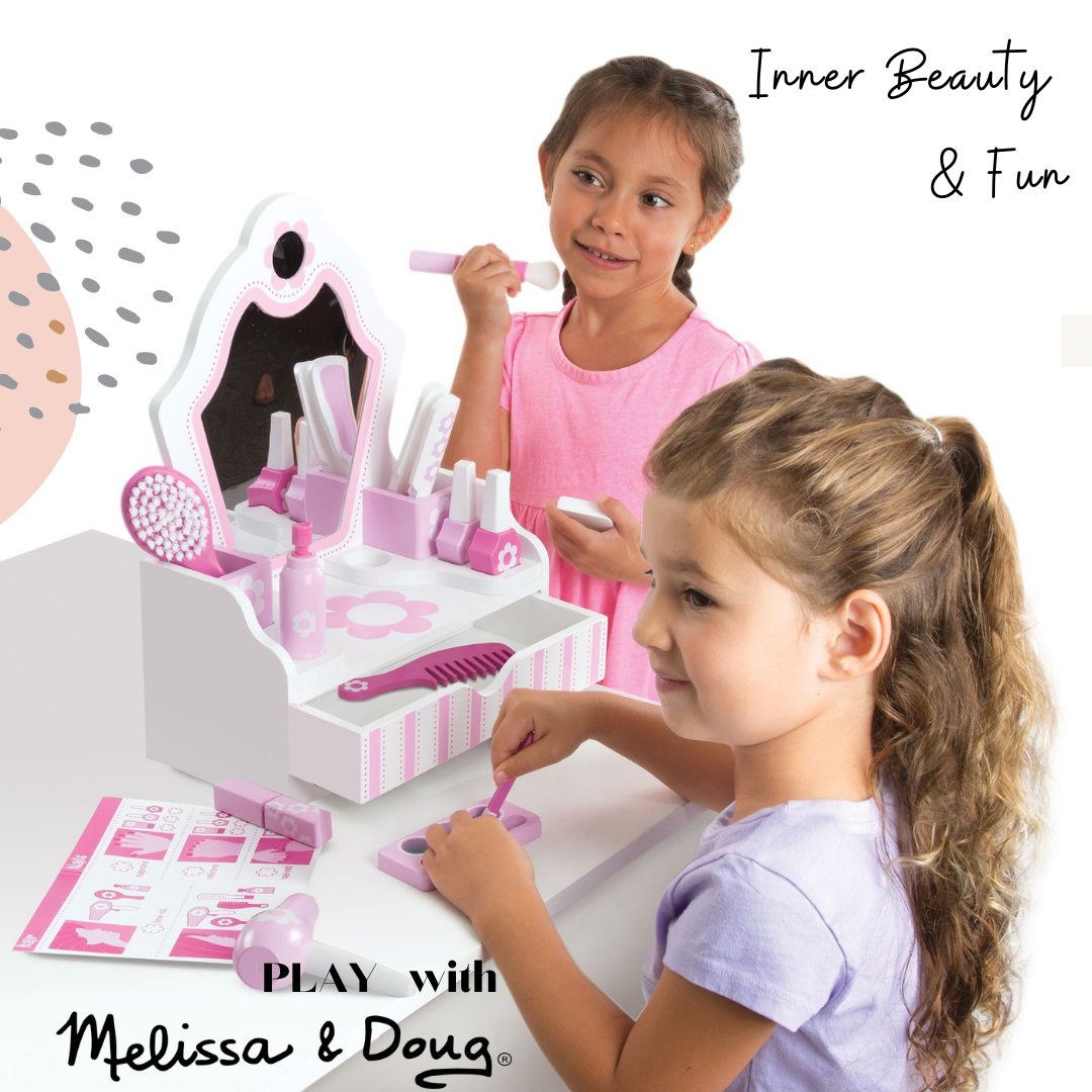 ชุดโต๊ะเครื่องแป้งไม้ Melissa & Doug Beauty Salon Play Set