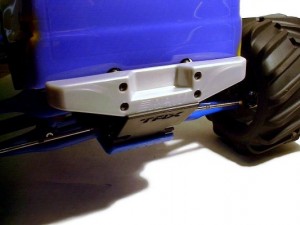 RPM-80096 Rear Step Bumper for the Traxxas T-Maxx & E-Maxx – Silver