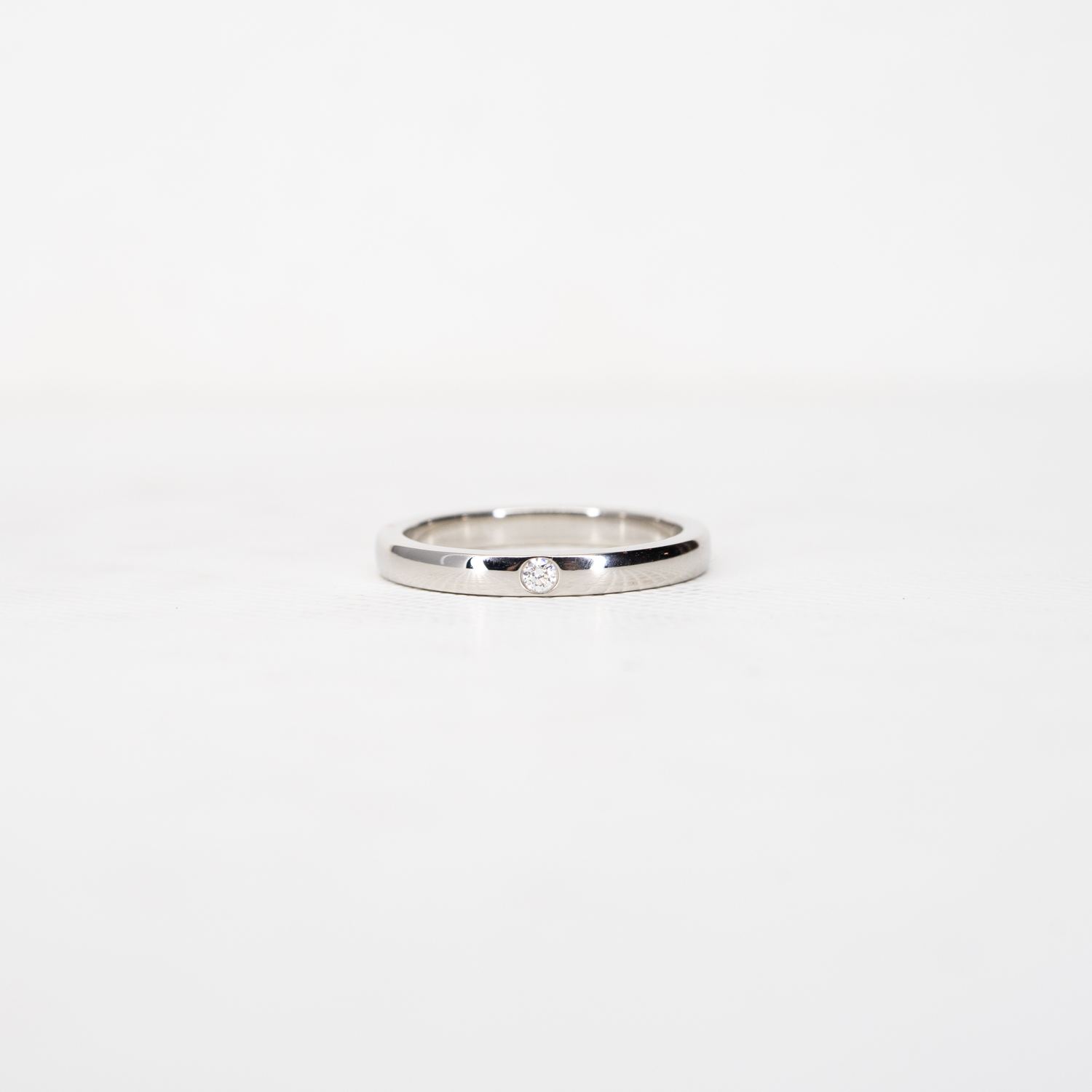 แหวน Cartier Ballerine Band with 1Diamond Platinum950 ไซส์ 45# (Used)+การ์ด