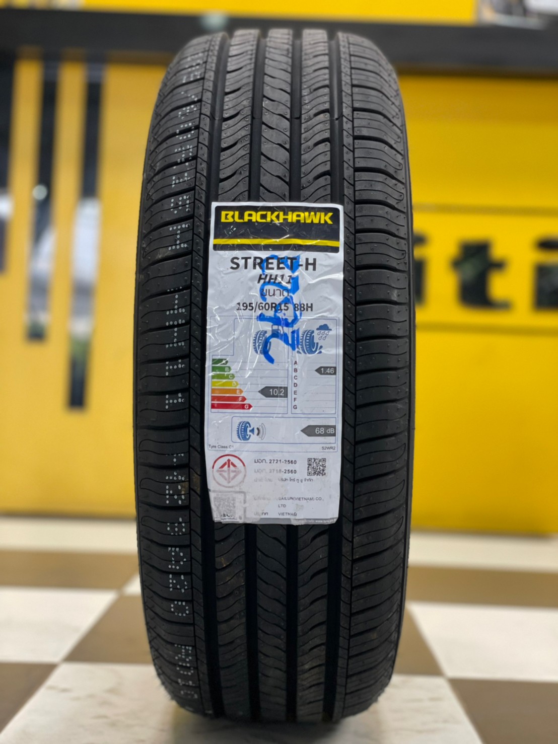 195/60R15 BLACKHAWK ยางใหม่รับประกัน100วันดคลมฟรีทุกกรณี จัดส่งฟรี ติดตั้งฟรี ยางใหม่ปี2022