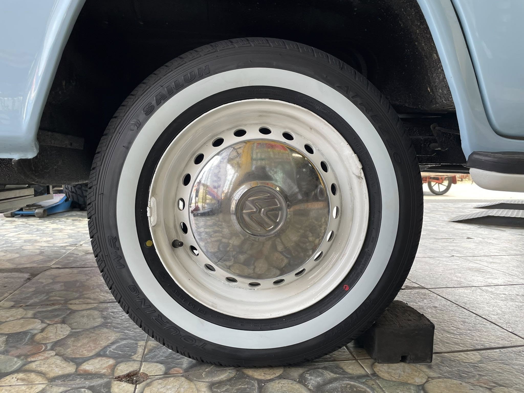 🛞❤️ #Volkswagen_Samba 🚘เปลี่ยนยาง 🛞🐘#SAILUN ขอบขาว185/70R14