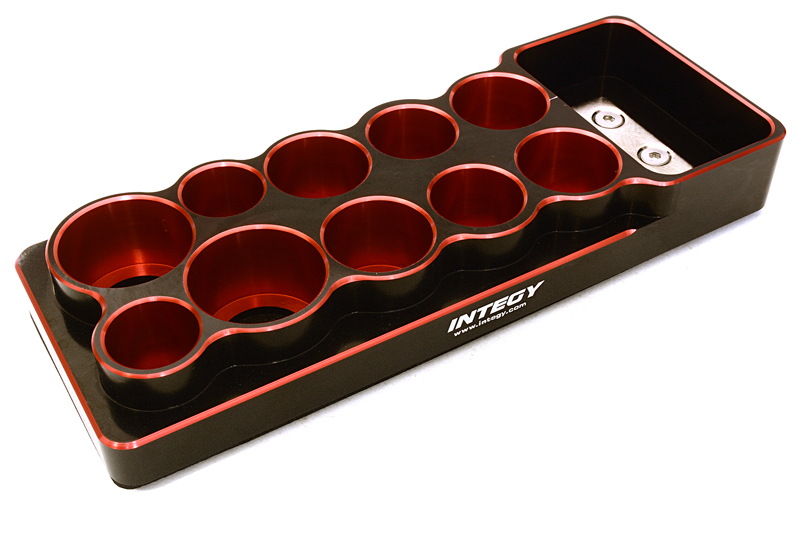 INT-C27122RED Universal 10 Slots Tool Base 14, 16, 18 & 22mm w/ Magnetic Tray