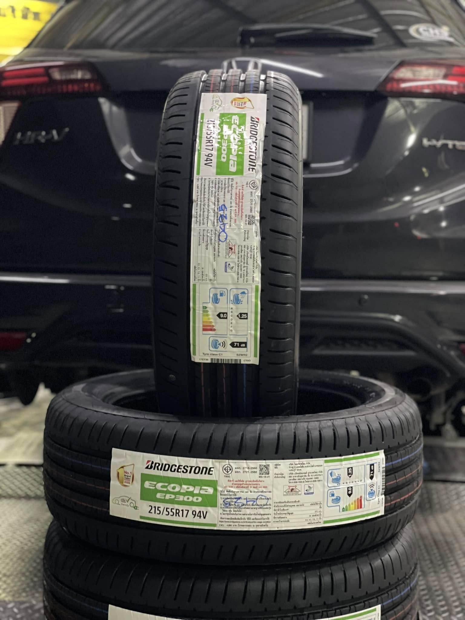🛞❤️ #HONDA_HR-V เปลี่ยนยาง 🛞🐘#Bridgestone #Ecopia #EP300 215/55R17
