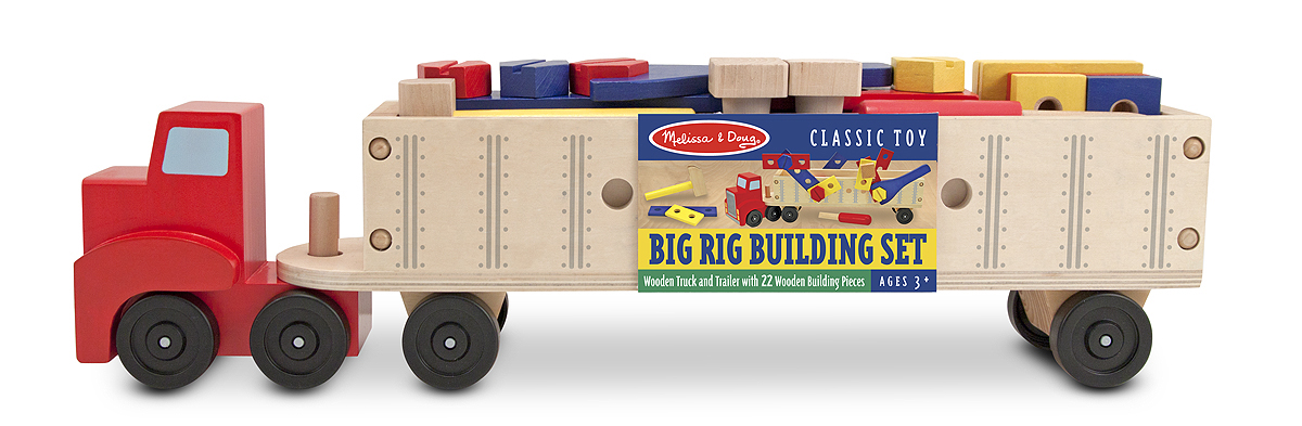 Big Rig Building Truck Wooden Play Set