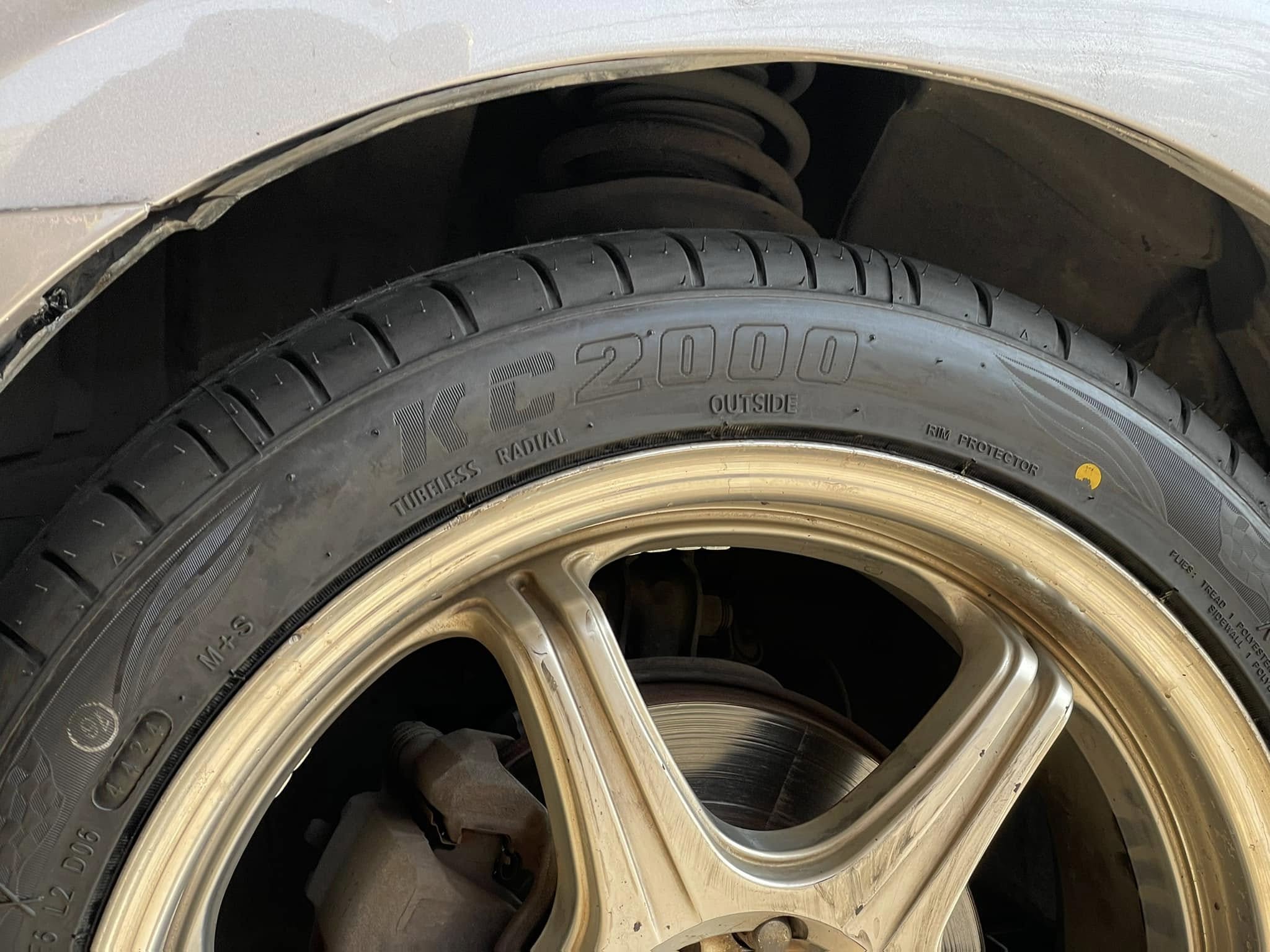 🚘 #HONDA_CIVIC🛠 #OTANI #KC2000 215/45R17 #บริการตั้งศูนย์ล้อ🛞