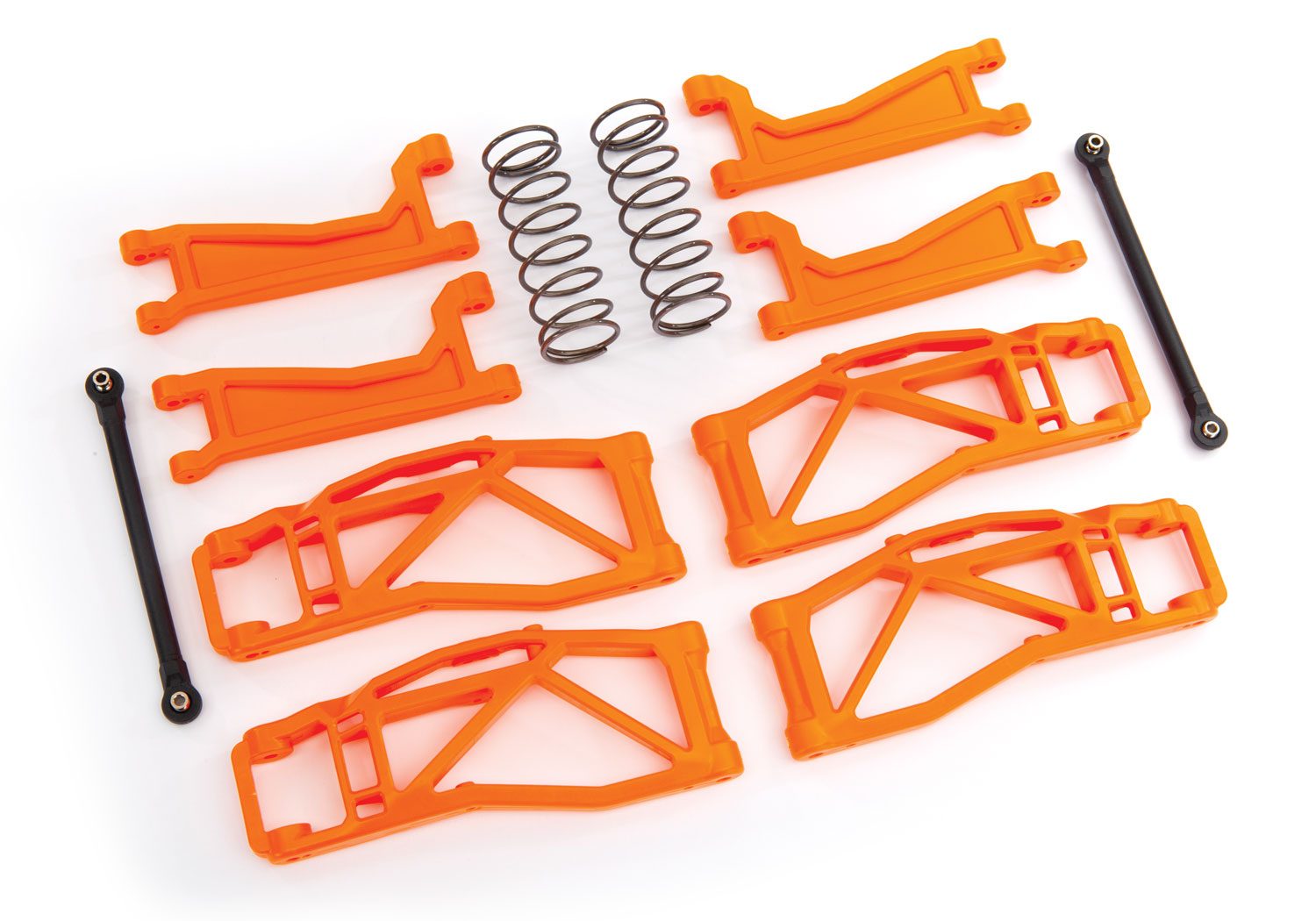 8995T Suspension kit, WideMaxx™, orange (includes front & rear suspension arms, front toe links, outer half shafts (extended), rear shock springs)