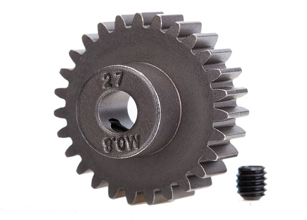 5647 Gear, 27-T pinion (0.8 metric pitch, compatible with 32-pitch) (fits 5mm shaft)/ set screw