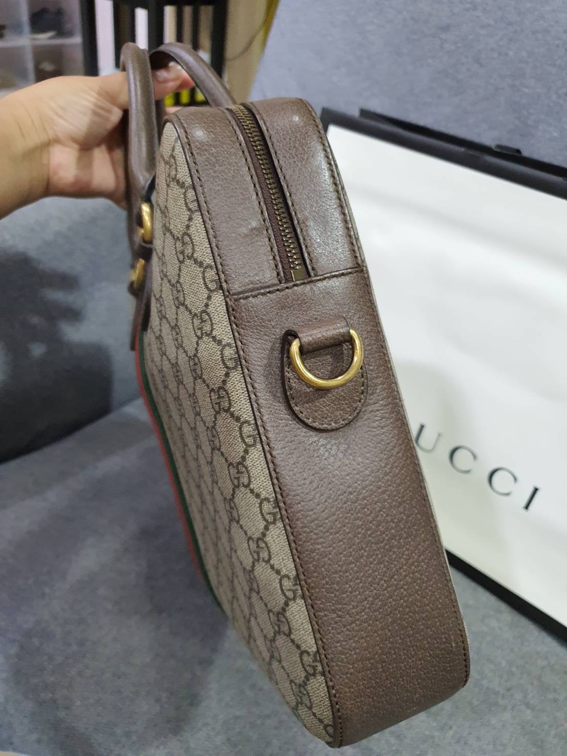 กระเป๋าใส่เอกสารแบรนด์Gucci Ophidia GG Briefcase
