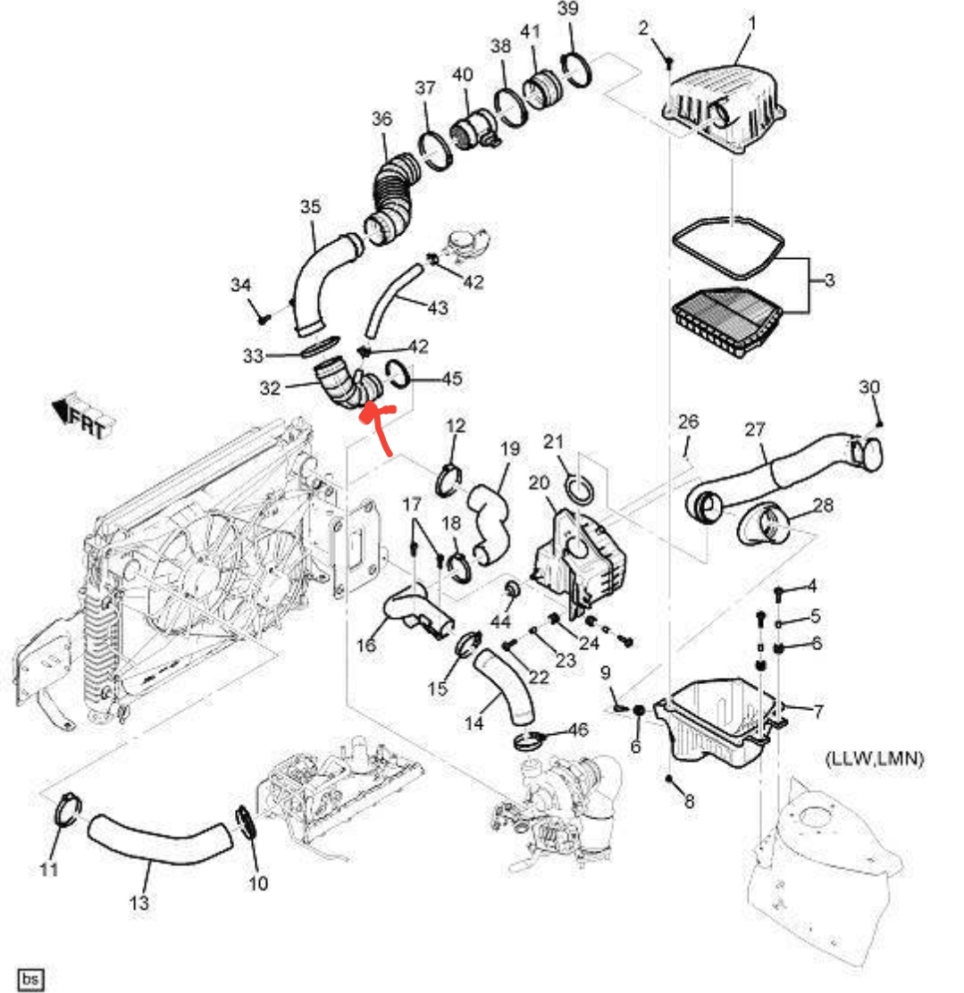 ท่อเทอร์โบ (แท้ GM) CAPTIVA 2.0 ดีเซล C100 (ปี2006-2011)