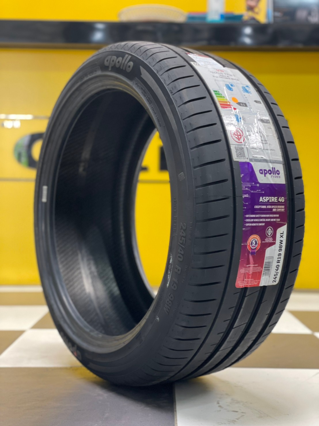 245/40R19 Apollo Aspire4G ยางสมรรถนะสูงคุณภาพดี ยางปี2021