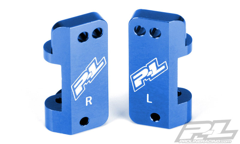 PRO-6255-00 Blue Aluminum Front Caster Blocks for Slash 2wd