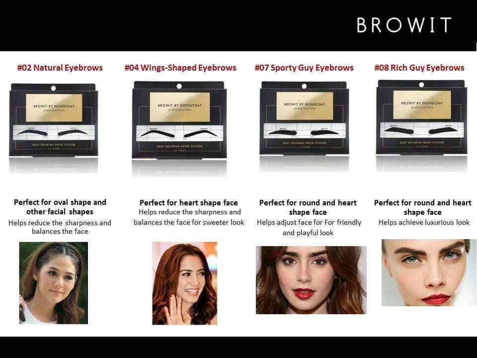 Browit by nongchat โครงสติ๊กเกอร์เขียนคิ้ว
