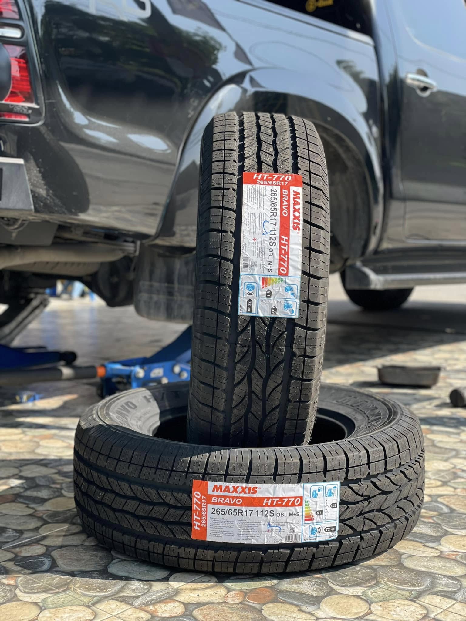 🛞❤️ #TOYOTA_VIGO 🚘เปลี่ยนยาง 🛞🐘#MAXXIS #BRAVO #HT770 265/65R17