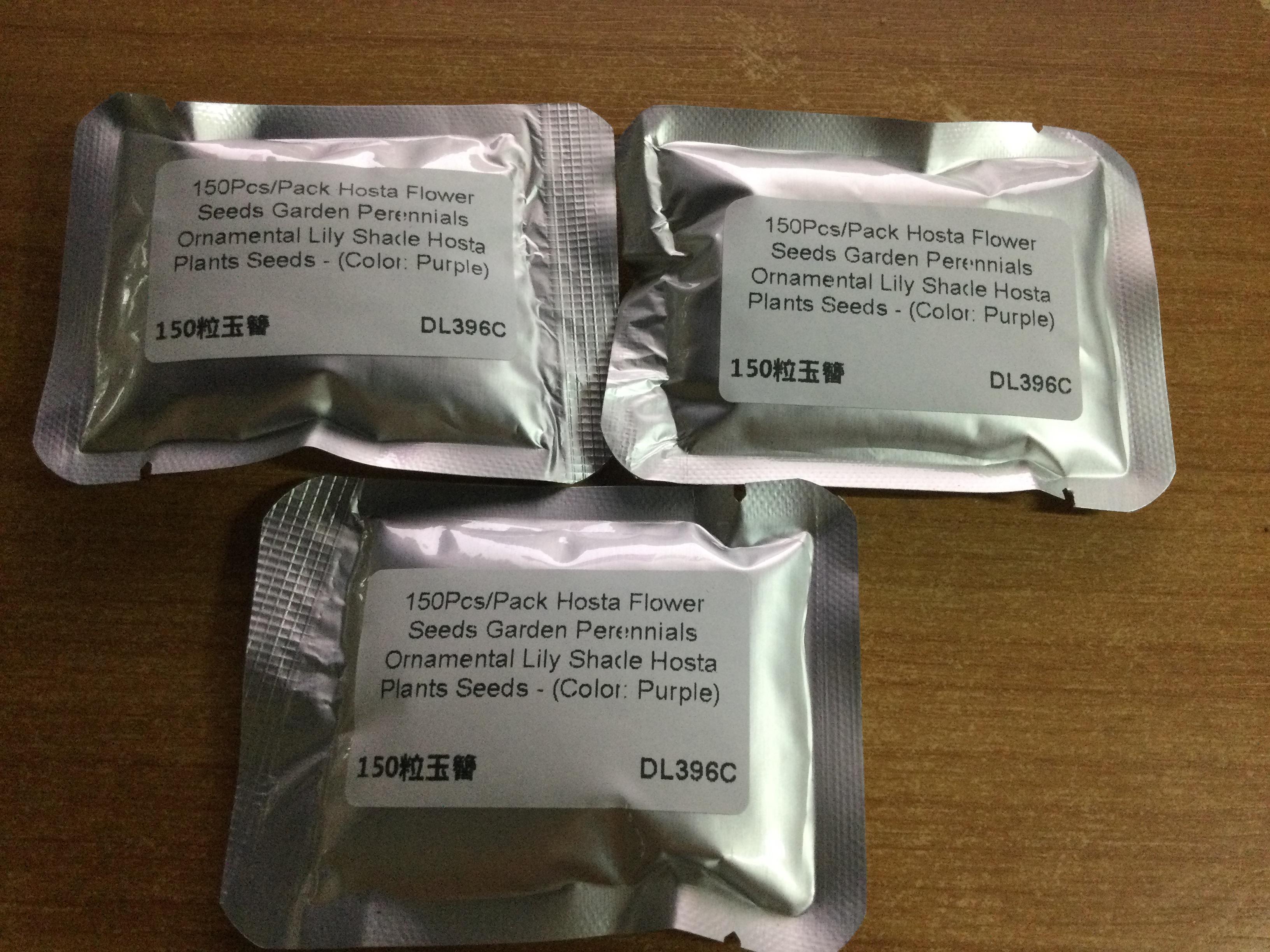 ฮอสต้า สีม่วง (Purple Lily Shade Hosta) / 50 เม็ด (China)*